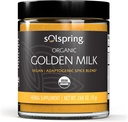 Dr. Mercola Solspring Organic Golden Milk Herbal Supplement, 2.64 Oz. (75 גרם), תערובת טבעונית עם Turmeric & הג'ינג'ר, Non GMO, Gluten Free, Soy Free, USDA אורגני