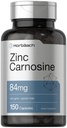 Horbäach Zinc Carnosine תוסף | 84 מ"ג לכל קפסולה | 150 Count | Non-GMO & Gluten Free