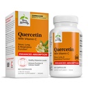 טרי באופן טבעי Quercetin עם ויטמין C Enhanced Absorption - תוסף Quercetin עבור Immune Support & cell Health - תוספת הנשימה עבור Sinus & Lung Health - 60 קפסולות