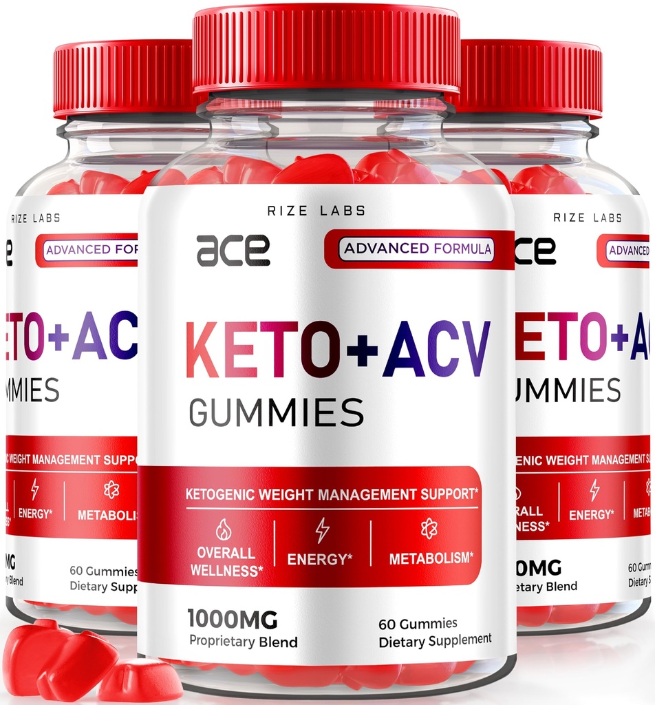 מעבדים - Ace Keto ACV Gummies, Advanced Weight Loss 1000 מ"ג, Apple Cider Vinegar תוסף (180 חניכיים)