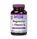 Bluebonnet Nutrition Magnesium & B6 - 400 מ"ג מגנזיום Oxide & Aspartate עם ויטמין B6 25 מ"ג - Heart & Brain Magnesium Complex for Women & Men * - Non-GMO, טבעוני, Gluten-Free - 90 קפסולות ירקות