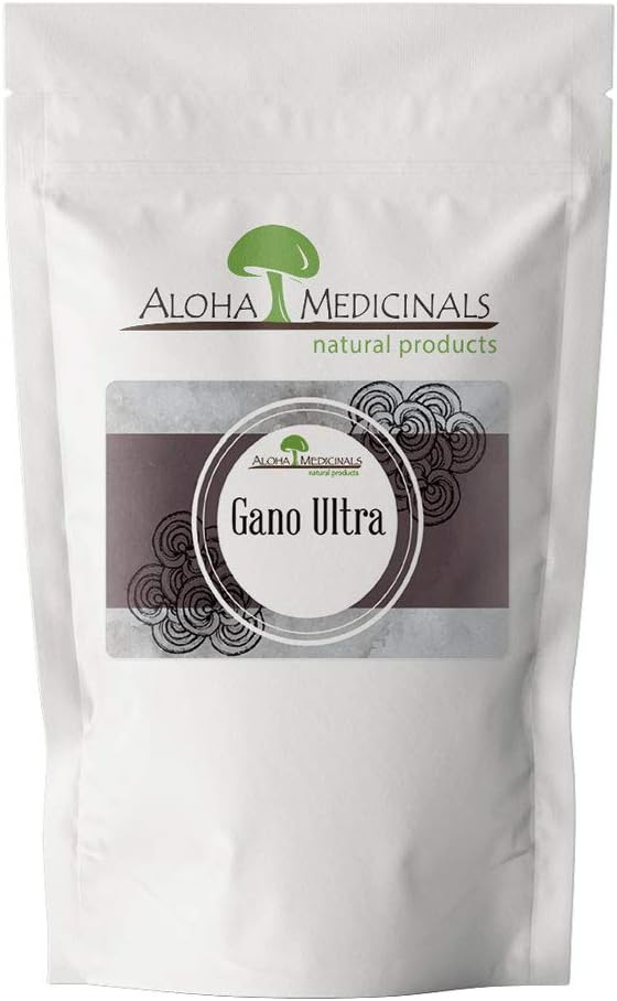 Aloha מדיצ'לס Gano Ultra, מוסמך אורגני Mushroom, תוספי בריאות טבעית, Bag of 1 ק"ג אבקת