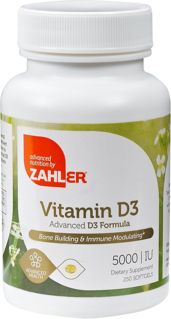 Zahler ויטמין D3 5000 IU - 250 Softgels