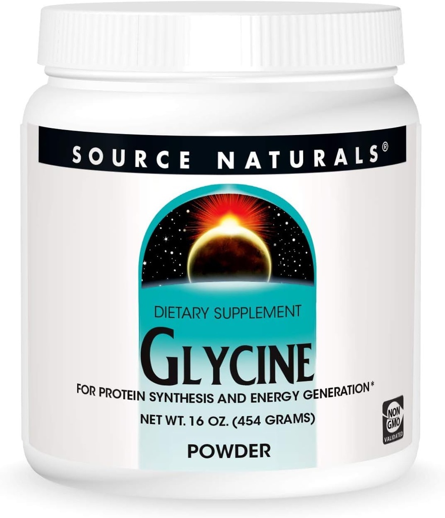 מקור טבעי Glycine, עבור חלבון Systhesis ו Energy Generation *, 454 גרמים - 16 oz אבקת