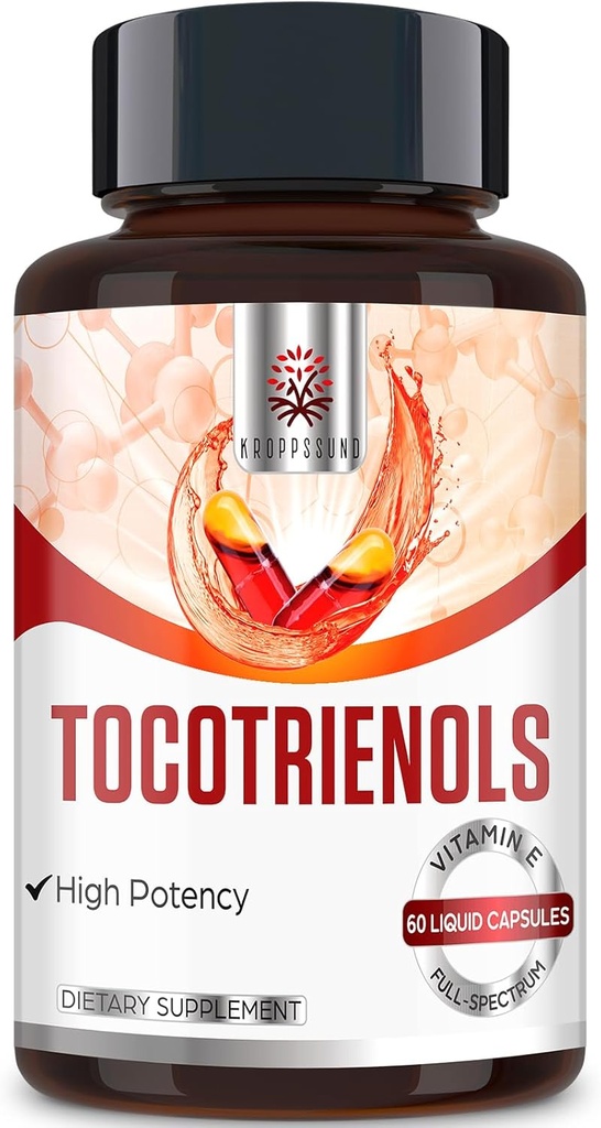 Croppsund Tocotrienol תוסף Full Spectrum, Tocotrienol ויטמין E-Tocotrienols 800mg - 60 קפסולות נוזליות