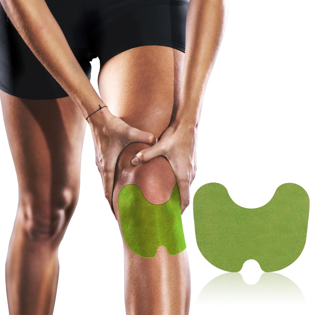 Ishancare Knee Patches - 24 Counting Herbal Plaster כוח מקסימלי חום פטים, 8 שעות עמוק מגביר כוח נוסף כוח משותף Soothing Patch עבור הברכיים, בחזרה, הצוואר, Shoulder