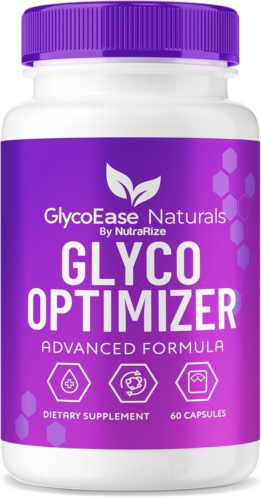 GlycoEase Glyco Optimizer - GlycoEase Pills, All-Natural Dietary Supplement, Advanced Formula Glycogen Support, Glycoeas Naturals, Glyco Ease Reviews (60 קפסולות)