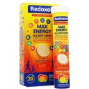 Redoxon Max Energy, Helps Support Inmune System, Citrus Flavor, 20 טבליות Efferscent, 2.82 Oz, Box