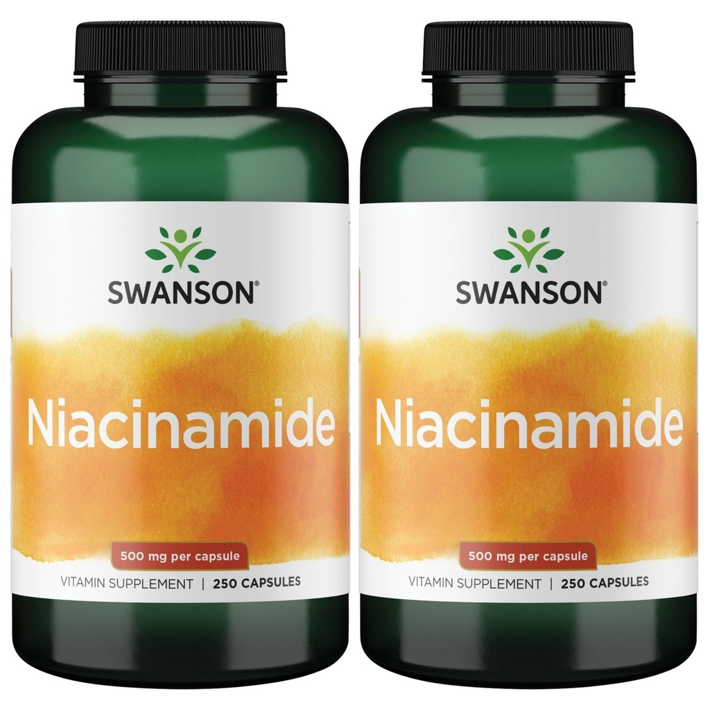 Swanson Niacinamide 500 מ"ג 250 Caps (2 Pack)