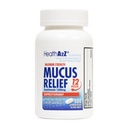 HealthA2Z® Mucus Relief | Guaifenesin 1200 מ"ג | 100 טבליות | 100 טבליות | כוח מקסימלי | 12 Hour | מצפה | Relieves Chest Congestion | Thins and Saltns Mucus Tablet (100s)