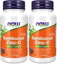 עכשיו תוספי מזון, Sambucus Zinc-C עם Elderberry Concentrate ו ויטמין C, 60 Lozenges (Pack של 2)