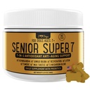 iHeartDogs Super 7 Daily Dog Multivitamin - 7-in-1 ויטמין לכלבים תומך באנטי-Aging with Antioxidants, Probiotics, Lion's Mane, Turkey Tail, & Ashwagandha for Longevity & Cognitive Boostation