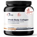 Designs for Health Whole Body Collagen אבקה - אבקת קולדג'ן פפטידים לעור, Joint + Bone Health - Fortigel, Fortibone & Verisol Collagen for Women & Men, Unflavored (30 משרתים)