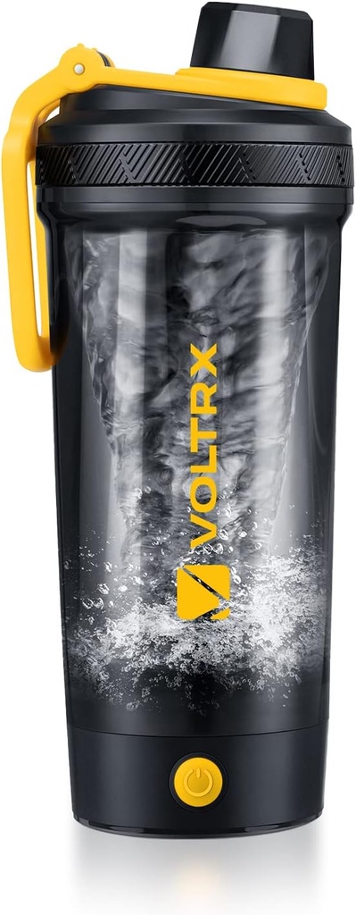 VOLTRX Shaker Bottle, Gallium USB C Rechargeable Electric Protein Shake Mixer, Shaker Cups for Protein Shakes and Mealחליף Shakes, BPA חינם, Made with Tritan, 24oz