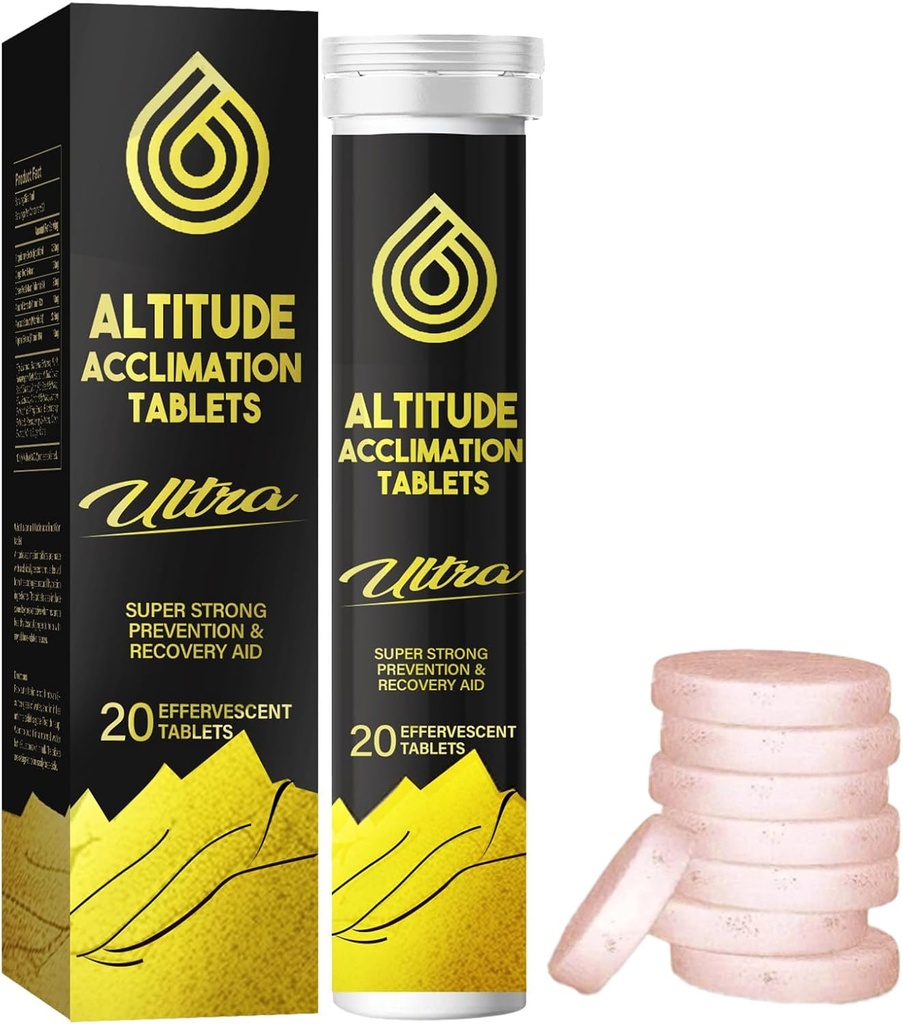 Altitude Sḭckness Prevention Tablets, תומך ב- Rapid Altitude Acclimation & Recovery, הקלה בתסמיני Altitude, Easy to Take, 20 טבליות
