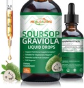 Soursop Bitters נוזל Drop: אורגני Graviola Soursop Leaf לחלץ נוזל עבור תמיכה תאים, התחדשות, Immune Boost, להירגע ואנטיoxidant תמיכה