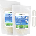 XPRS Nutra Gelatin Size 0 קפסולות נפרדות - 100 הרוזן קליר קפסולות ריקות נפרדות ב Bags - גודל 0 Gelatin Pills - Clear Gel Caps עבור תוסף DIY