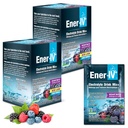 Ener-IV Electrolyte Drink - Electrolytes אבקת Packets, אבקת כביסה, hydrote Liquid Mix, Low Sugar Rehydration for Women & Men - מעורב ברי, 24 הרוזן