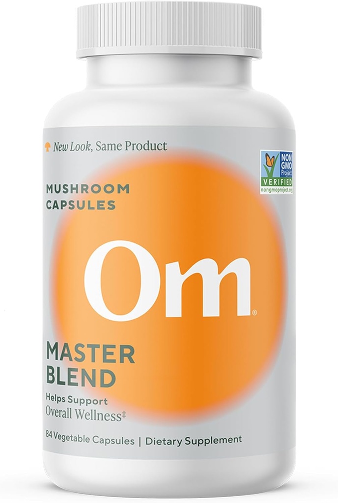 Om Master Band Mushroom קפסולות - תוספי Mushroom אורגני עם 10 Mushrooms ו- Ashwagandha - תמיכה ב- Immunity, Gut Health & Stress Relief, 84 Count (28 משרתים)