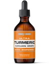 Ultra6 תזונה נוזלי Turmeric Curcumin לחלץ עם Black Pepper - טיפות Turmeric עם bioperine - Easy-to-Take תוספים מיוצרים בארה"ב (60 מ"ל)