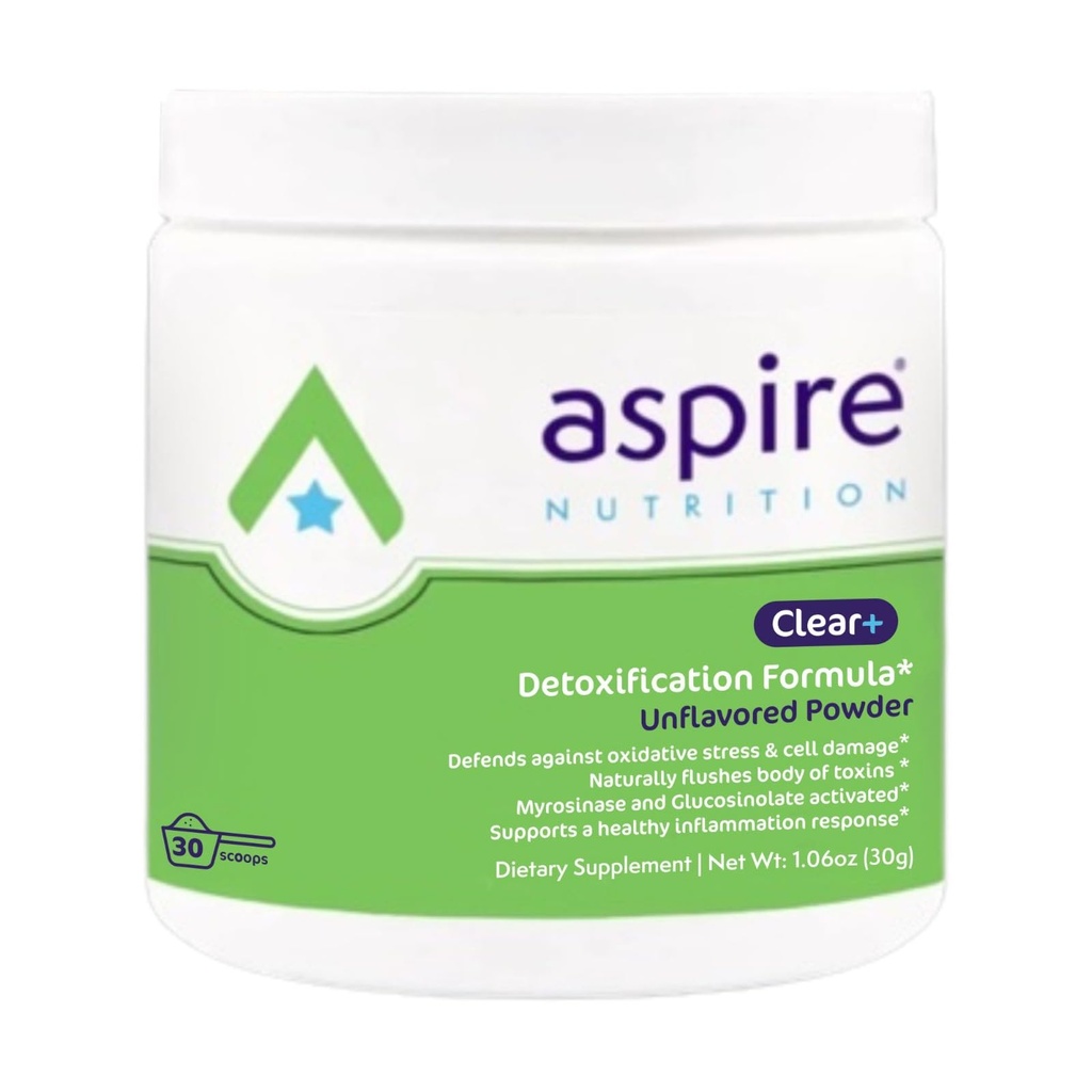 Aspire Nutrition bio-Clear Detoxification 30 ימים אספקת תוספי תזונה תוספת אבקת Unflavored