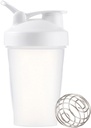 Shakerבק 12oz חלבונים Shaker פלסטיק עבור טרום & Post אימון עם Twist ו Lock חלבונים אחסון, Portable Fitness Bottle for Fitness Enthusiasts Athletes (לבן, 12 oz)