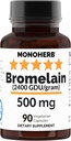 MONOHERB Bromelain 500 מ"ג לקפסולה - 90 קפסולות Veg - 90 משרתים