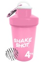 פינק - 4oz Mini Shaker Bottle for Pre Workout, Creatine, Small Scoop Supplements (לא לחלבון) קליפ & Shaker Ball