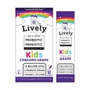 Lively (על ידי GoLive) KIDS CONCORD GRAPE Synbiotics (Probiotics+Prebiotics); 5 Clinical Strains; +5 מיליארד CFUs. Probiotics & Prebiotics KIDS for Digestion, Metabolism, Immunity. (10 חבילות)