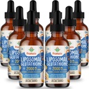 2000MG Liposomal Glutathione נוזל, 98% Absorption, Active Form L-Glutathione תוסף, טבעוני ידידותי, תרכובת אנטי-חמצן עוצמתית עבור Immune System, Aging Defense, Detox, 16 FL.OZ