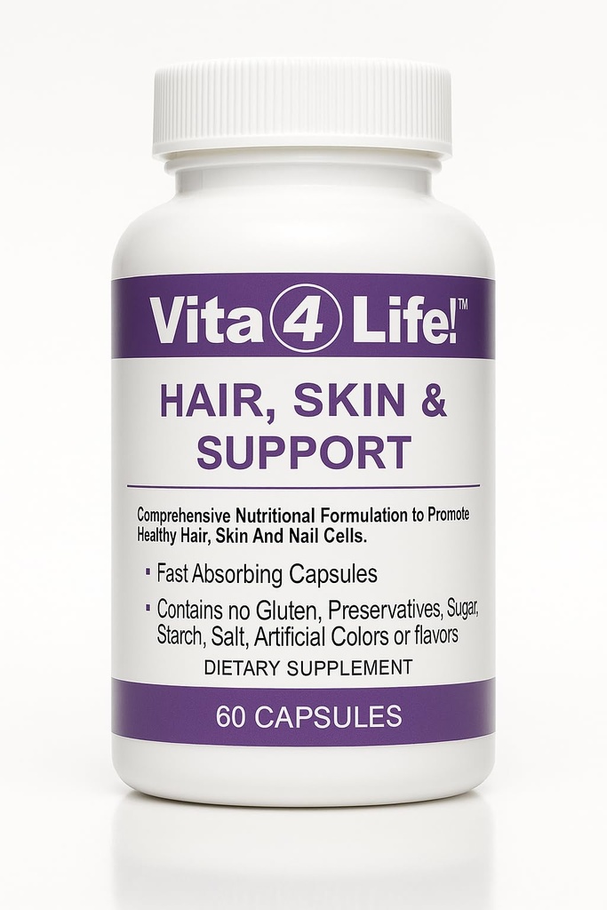 Vita4Life! ® Biotin 2000mcg + MSM שיער ויטמינים לנשים וגברים | שיער, Skin & Nail תמיכה תוספת עם ויטמין A, E, Zinc | Fast Absorbing קפסולות, הרוזן, 30 יום אספקה