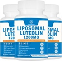 1200MG תוסף Liposomal Luteolin - אבסולוטיות מקסימלית, Antioxidant Boost for the Brain 180 קפסולות