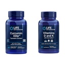 Life Extension Curcumin Elite Turmeric לחלץ, מקדם תגובה דלקתית בריאה ויטמין D ו-K עם Sea-Iodine, ויטמין D3, ויטמין K1 ו-K2