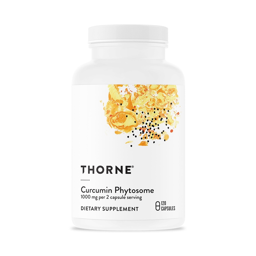 THORNE - Curcumin Phytosome 1000 מ"ג (Meriva) - קלינית למד, High Absorption - תומך תגובה דלקתית בריאה במשותףים, השרירים, GI Tract, Liver, Brain & Nerves * - 60 משרתים