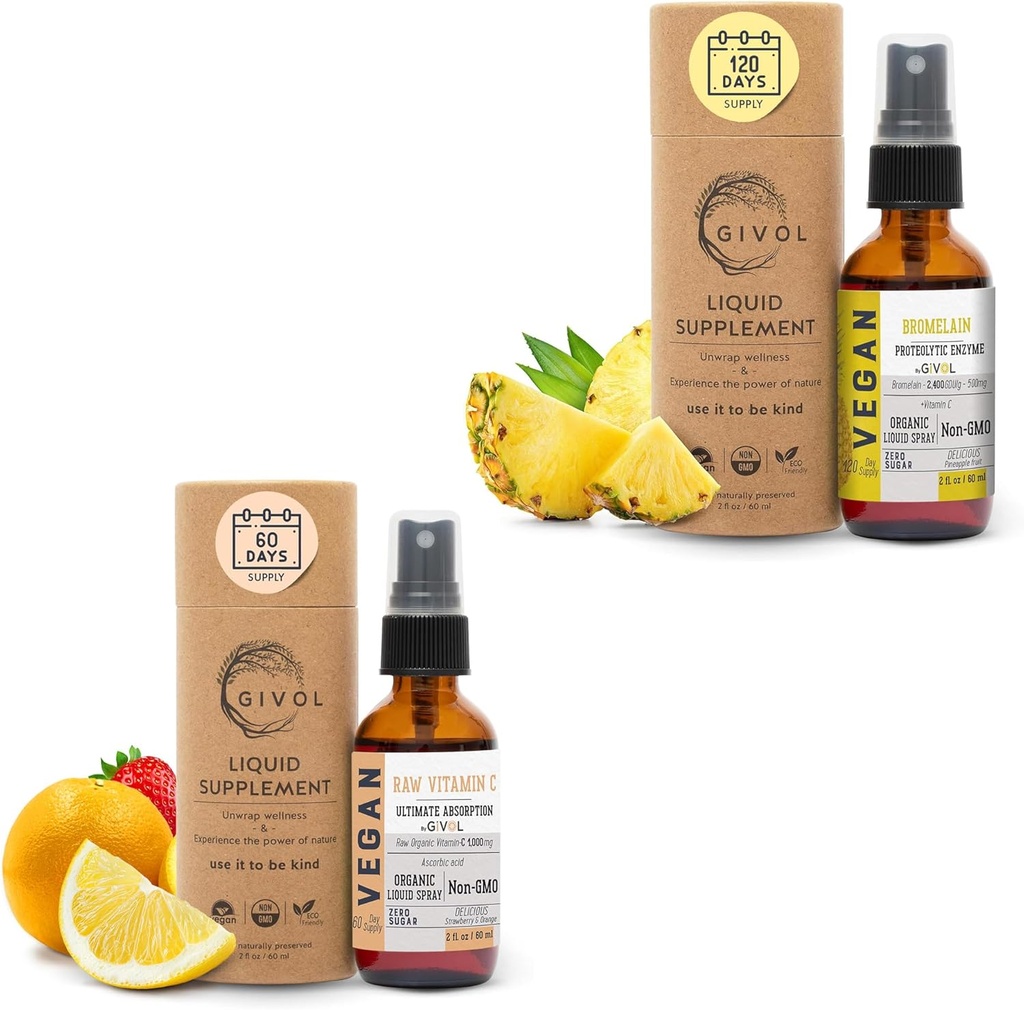 Raw Bromelain Mist-Liquid Pineapple לחלץ - יעילות מוגברת של 500 מ"ג ויטמין C תוספת כוח Spray Mist: Daily Absorption נוזל חלבון תמיכה, אופטימיזציה של בריאות יתרונות