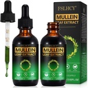 Mullein Drops, Mullein Extracts, אורגני מולליין Leaf Tincture Herbal תוסף, No Additives Mullein Extracts 2 fls