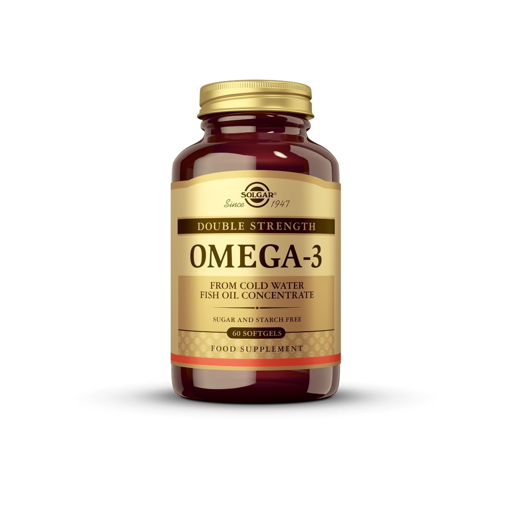סולגר כוח כפול אומגה 3 700 מ"ג - 60 Softgels - כולל 600 מ"ג EPA & DHA - non-GMO, Gluten חינם - 60 משרתות
