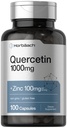 Horbäach Quercetin 1000 מ"ג | 100 קפסולות | עם 100mg Zinc | Non-GMO, Gluten Free Supplement