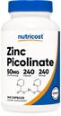 מזונות מזינים Zinc Picolinate 50mg, 240 קפסולות צמחוניות - Gluten Free and non-GMO (240 Caps)