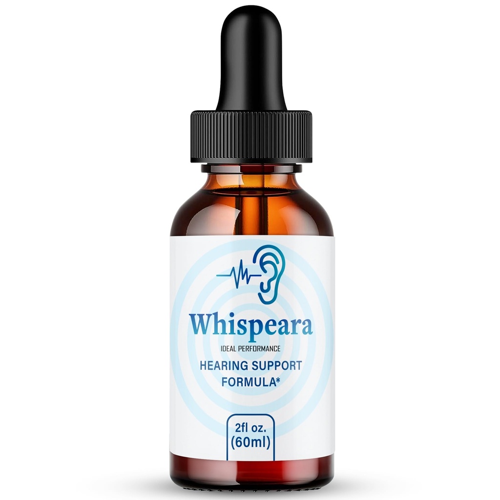 Whispeara Tinnitus הקלה לרינג אוזניים טיפות, Ring Clear Tinnitus נוזל טיפות, כוח מקסימלי, תוספת שמיעה פורמולה מתקדמת, רינג טינטון, Whispeara ביקורות (1 Pack)
