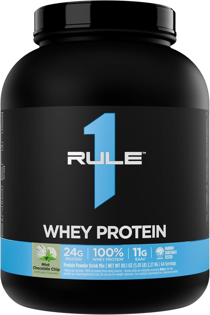 כלל 1 חלבון Whey - 24g Fast-Acting חלבון ממקורות All-Whey עם באופן טבעי Occurring EAAs & BCAAs for Workout Recovery or Anytime Use (5 פאונד)
