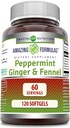 פורמולה מדהימה - Pepperנט, ג'ינג'ר ופנל דיאטה - 363 מיליגרם - 120 Softgels (Non-GMO, gluten Free)