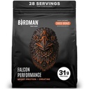 Birdman Falcon Performance Vegan אבקת חלבון, 31g חלבון, 5g Creatine, 5g BCAA, Probiotics, Electrolytes, Pre Workout, Low Carb, Sugar Free & Milk Free, Plant Based שוקולד חלבון, 28 מנות