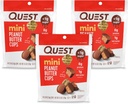 Quest Nutrition Mini Peanut Butter Cups, חלבון גבוה, Low Carb, Gluten Free, 16 Count (Pack of 3)