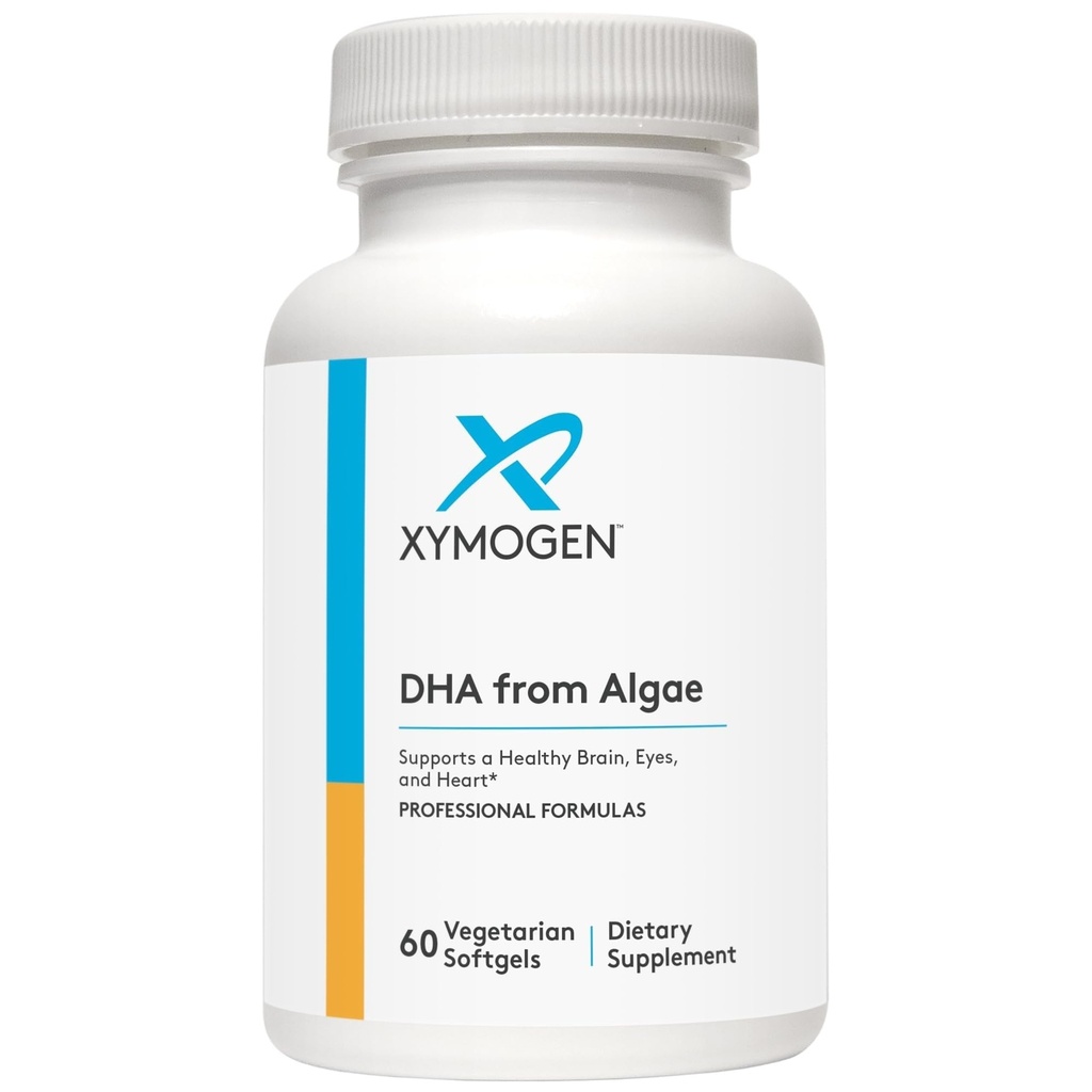 XYMOgen DHA מ- Algae - DHA אומגה 3 - תומך המוח, העין, הלב + Immune Health (60 Softgels)