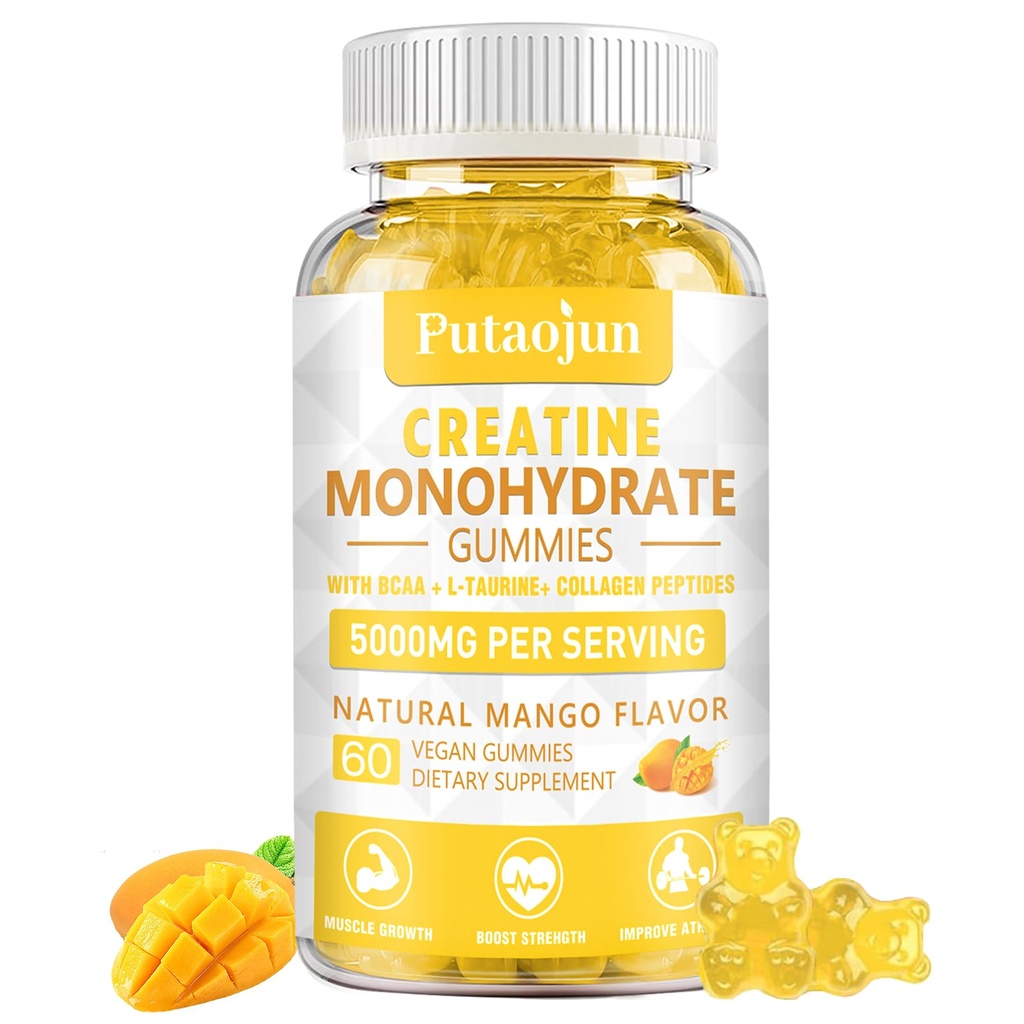 Creatine Monohydrate עם ויטמינים D3 & B12 | סוכר חינם hydrolyzed Collagen & Creatine חניכיים