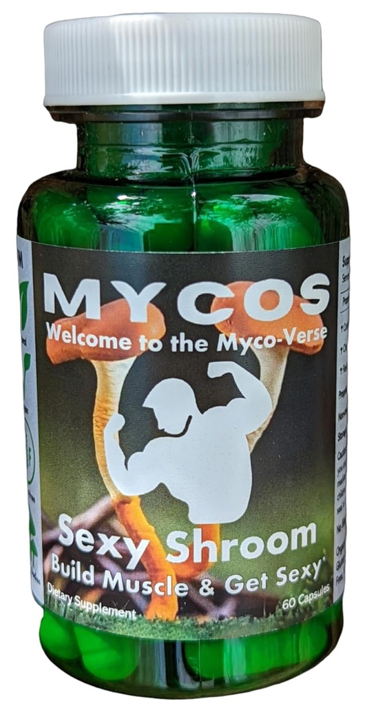 Mycos Shrooms, Sexy Shroom, Boosts מיני Drive וביצועים פיזיים, תוסף Mushroom עם פלטה ממוקדת,