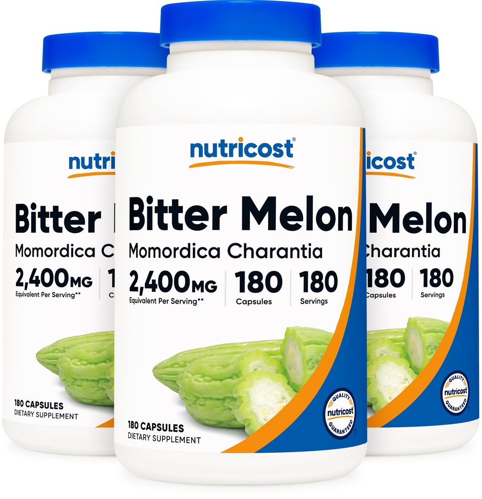 חומרים מזינים Bitter Melon 600mg, 180 קפסולות (3 בקבוקים)