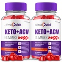 (2 Pack) UltraQuick Max+ ACV Gummies, High Potency, רשמי Ultra Quick Max+ Gummies, 2X Stronger Apple Cider Vinegarmy, 2 חודשים אספקה