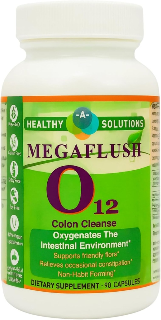 Mega Flush 07 - תוספת טבעית למושבה בריאה - קולון - 90 Veggie Caps